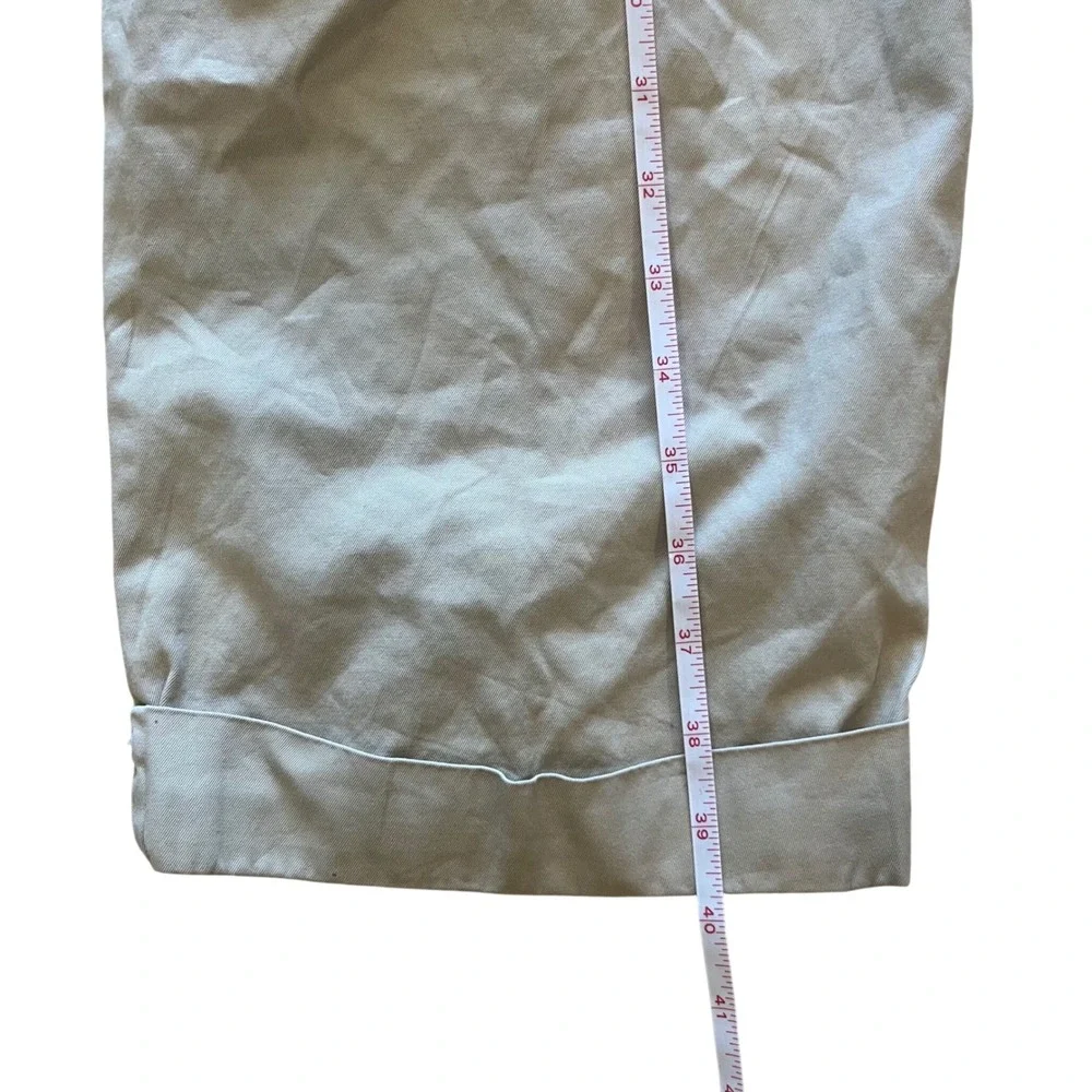 Polo Ralph Lauren Hammond Pant Mens 36/29 Tan Khaki Pleated Cuffed Cotton Chinos
